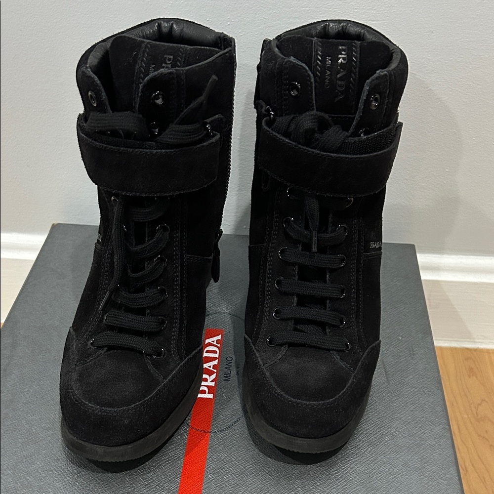 Prada Black High-Top Sneakers